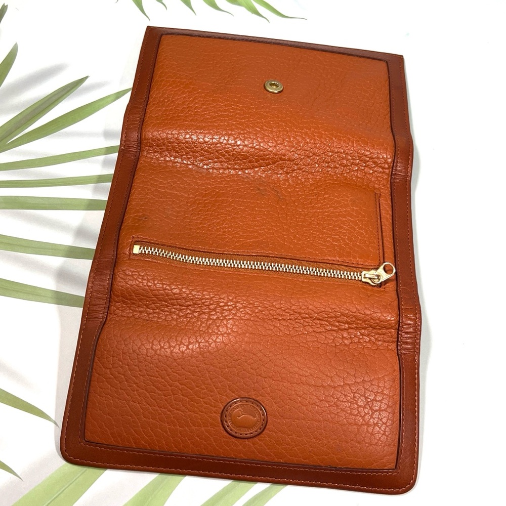 🦆 DOONEY & BOURKE AWL TRIFOLD LEATHER WALLET SNAP IN TAN VINTAGE - Picture 6 of 12